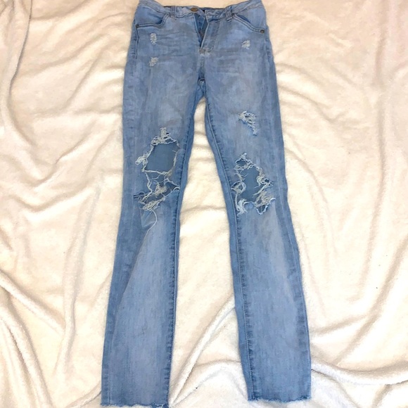 light blue ripped skinny jeans from blue notes! - Picture 1 of 4